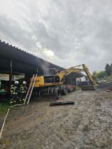 Einsatzfoto Baggerbrand